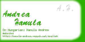 andrea hanula business card